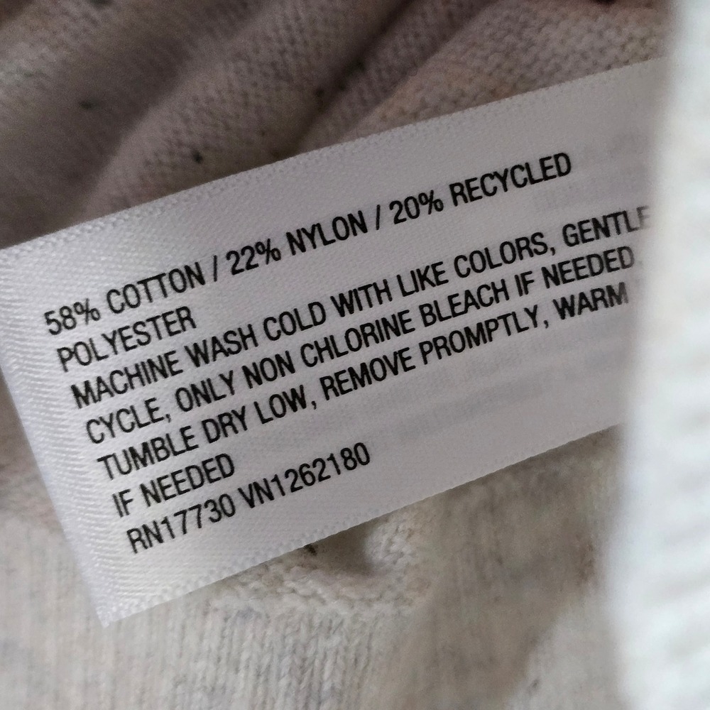 Goodfellow & Co Mens Cream Speckled Long Sleeve Sweater Polo Shirt Large NWT - Picture 5 of 6